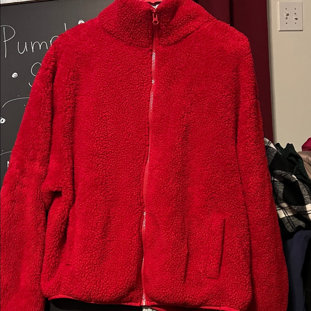 Old Navy Vibrant Red Fleece Jacket